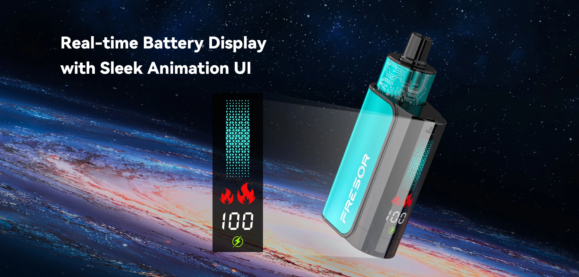 Real-time Battery Display with Sleek Animation Ul