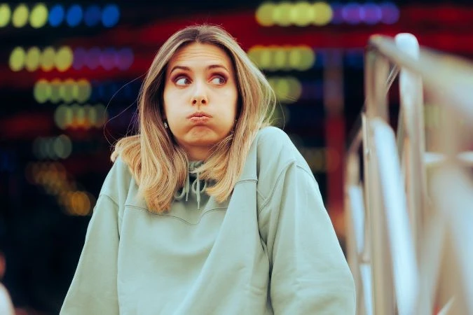 Girl question face